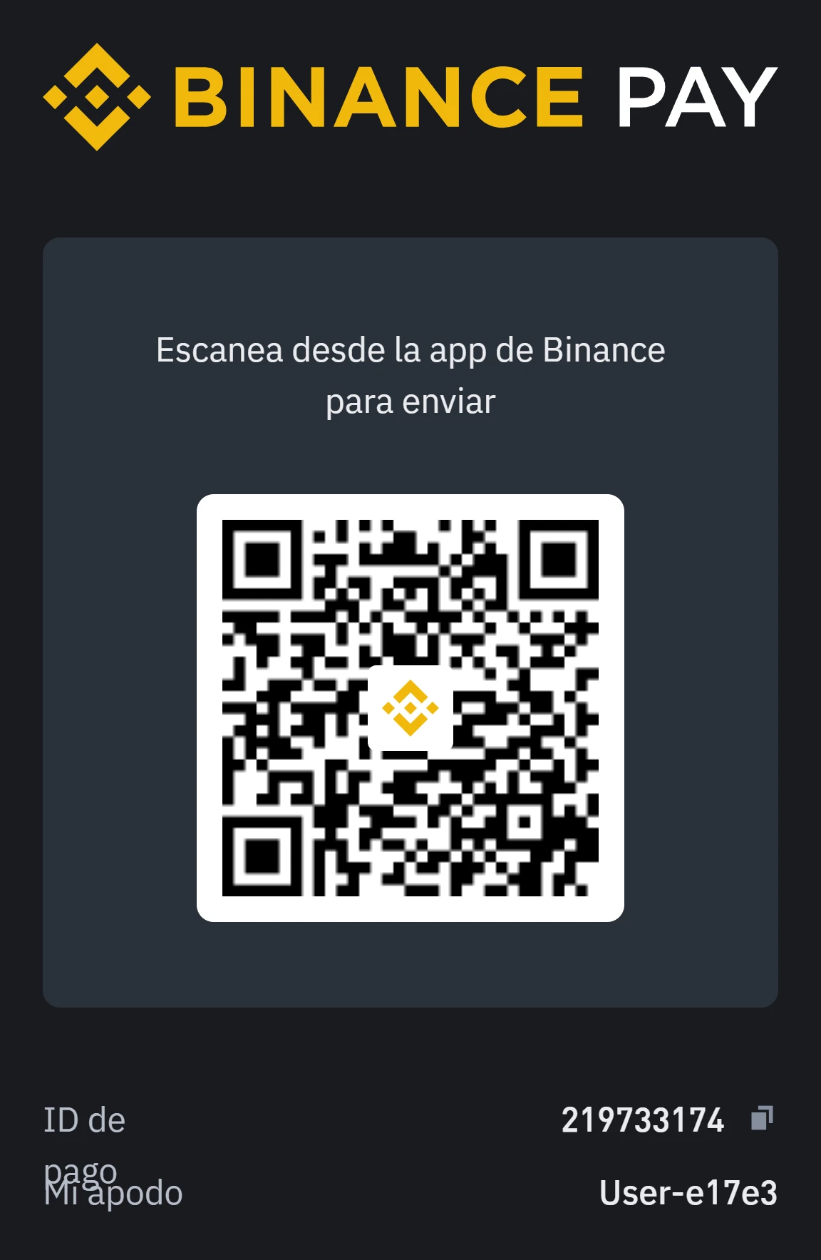 Binance Donation QR